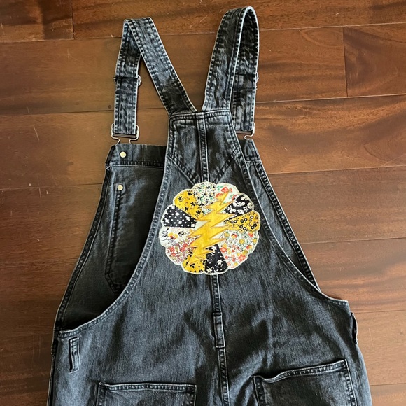 Overalls mandala bolt grateful sphere dead company festival patchwork quilt 💛⚡️🖤 - Picture 6 of 10